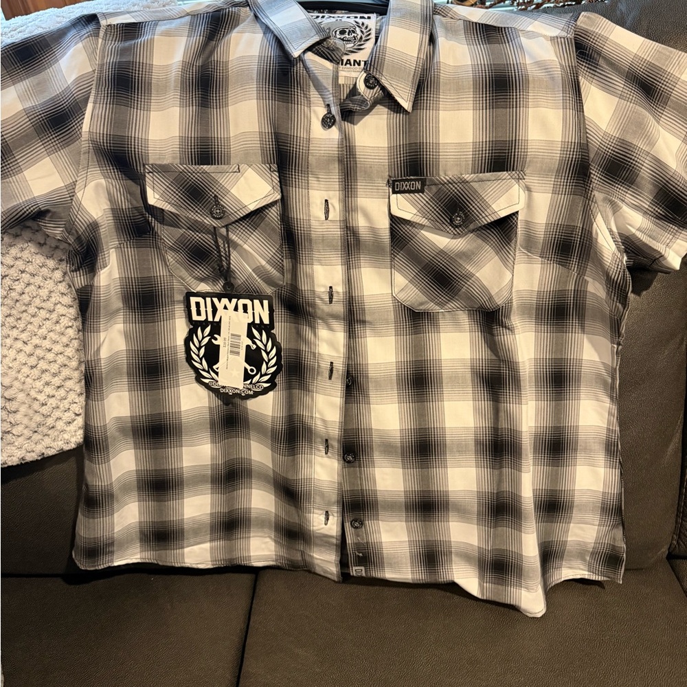 DIXXON Monochrome Plaid Casual Shirt Women’s Bamboo button down